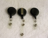 50 New Black Badge Retractable Reels Lanyard Badge Reel