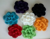 Christmas HOLIDAY SALE 10% Pick any 2 for Large 3inch Handmade Crochet Flower Appliques Sewing Bow pick U color