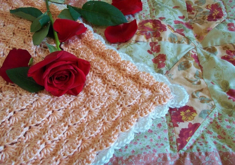Rose Petals Square, New Crochet PDF pattern file.
