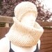 women scarves in cream  infinity scarf knit