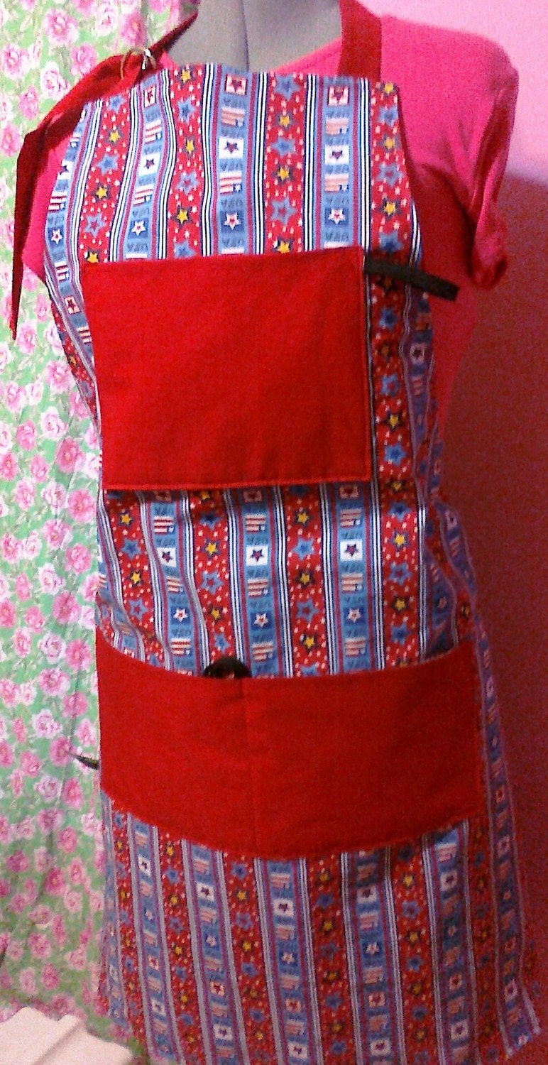Bib Style Apron Reversible Adult