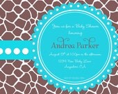 Giraffe Print Baby Shower Invitation Il_170x135