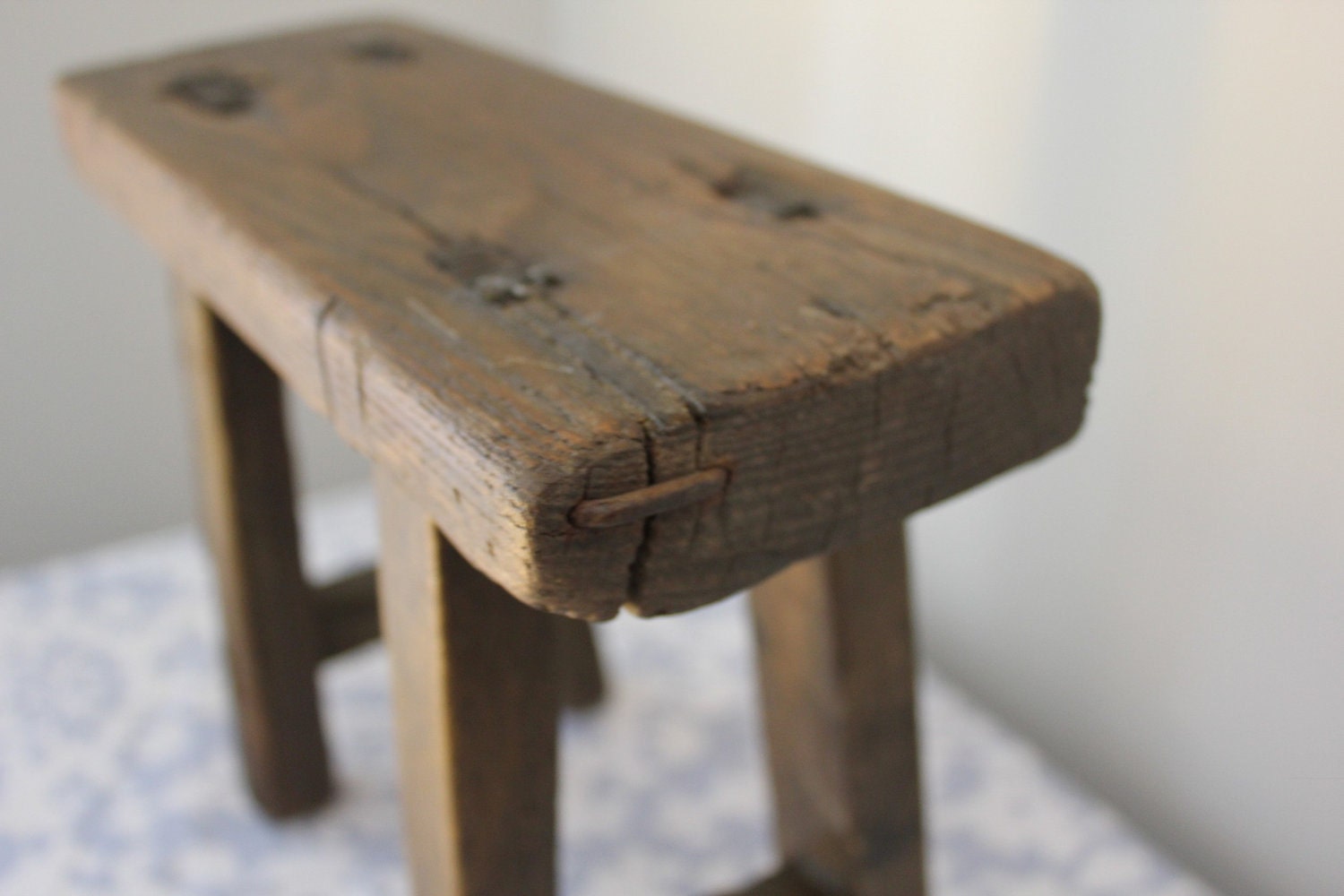 Antique Rustic Footstool