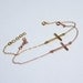 YELLOW GOLD PLATED Sterling Silver Sideways Cross Bracelet