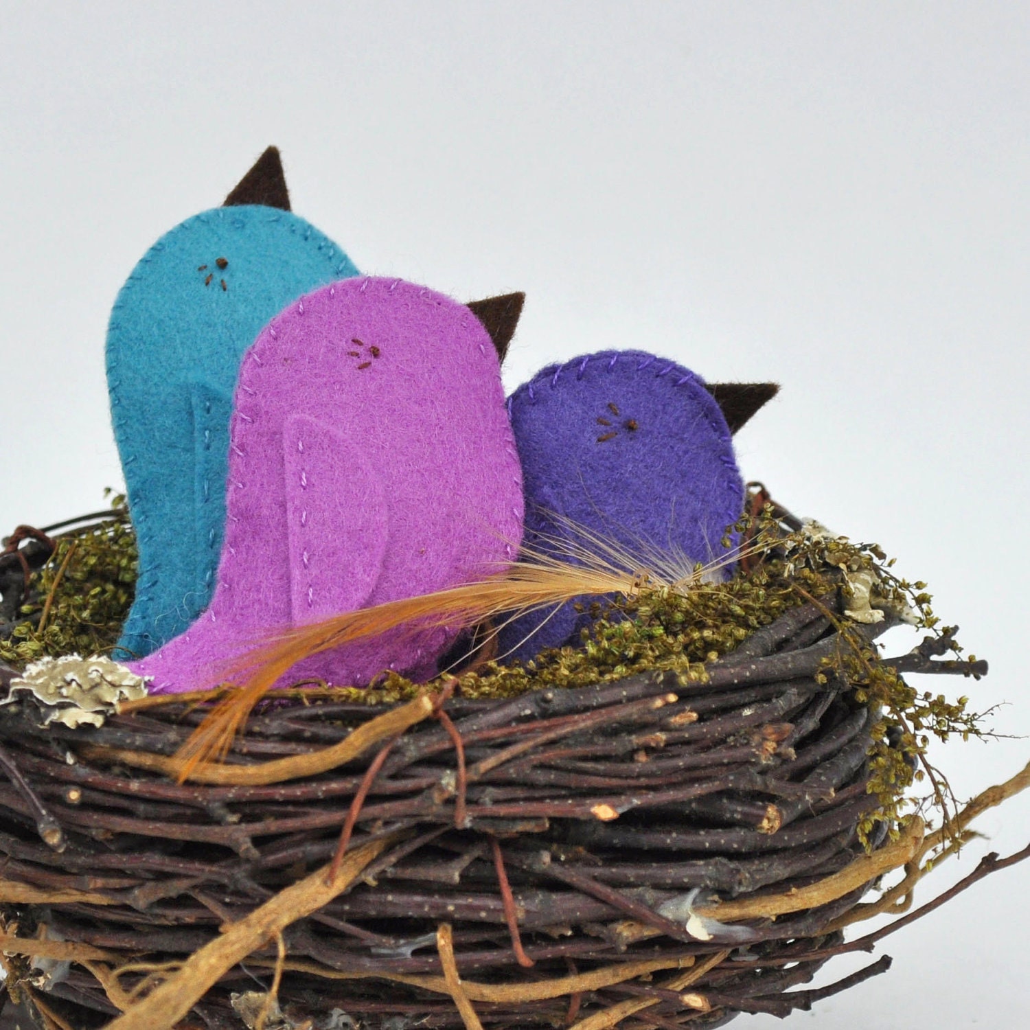 Spring Bird Hair Ornament - Ponytail Holder
