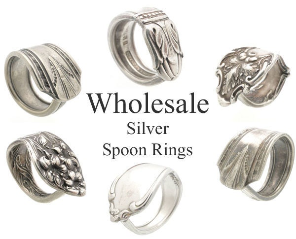Wholesale Spoon Rings, 30 Spoon Rings, Spoon Ring LOT, Wholesale Rings