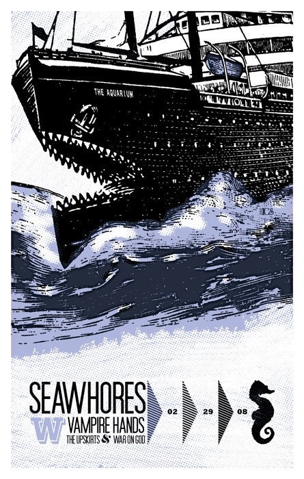 Seawhores - gig poster