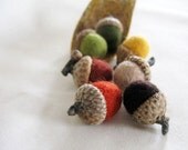 7 felted acorn fall colors - ronc3m