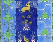 Tapestry - Blue and Green - Fine Art Print of an original gouache painting