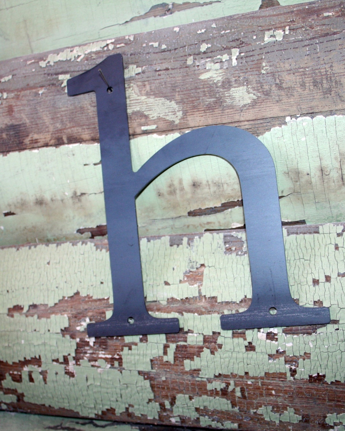Lowercase Industrial Metter Letter "h" With FREE Shipping