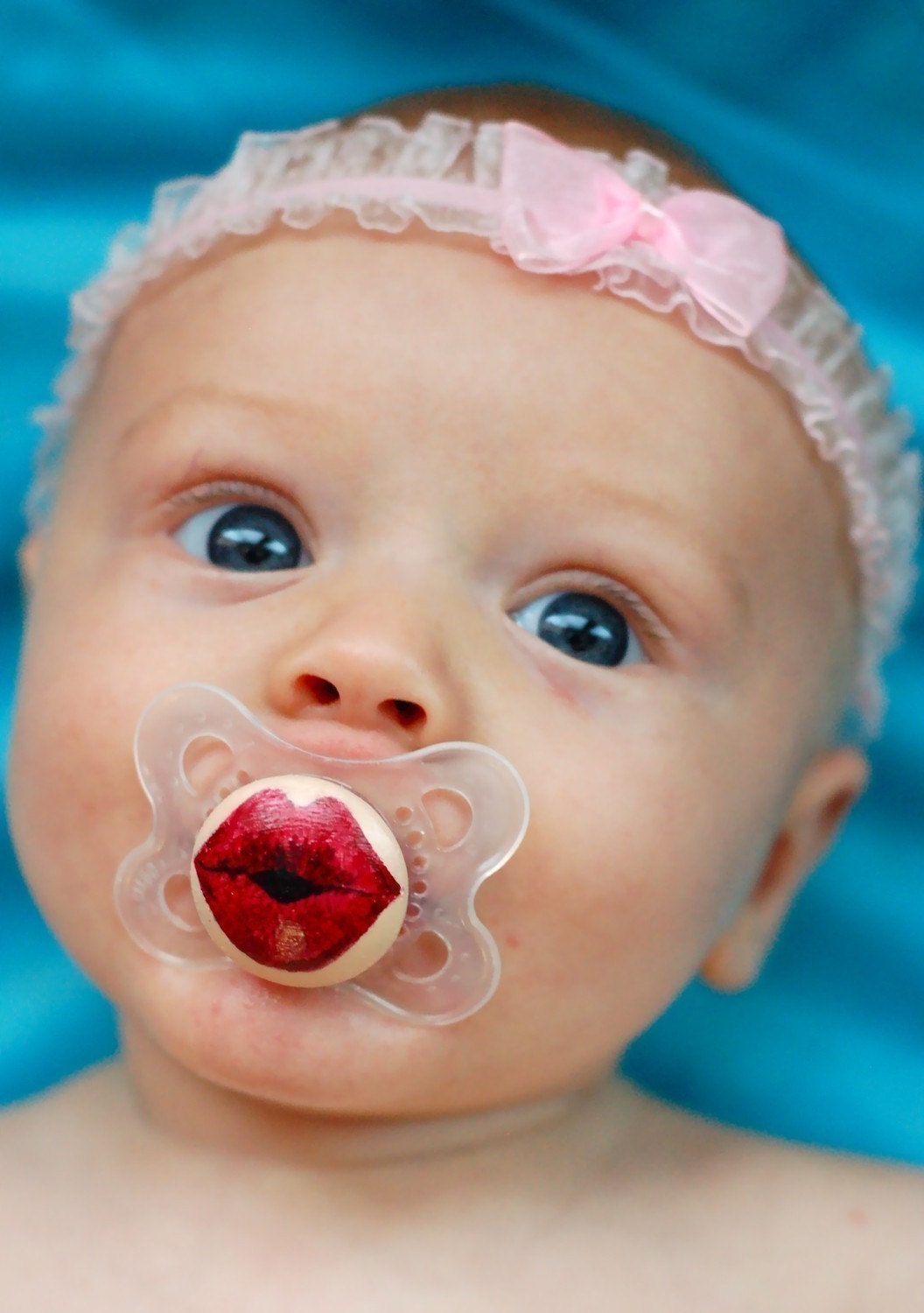 Kissy Face- Hand Painted Custom Pacifier in MAM