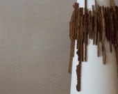 metal pendant light. white with cork.  ready to ship.