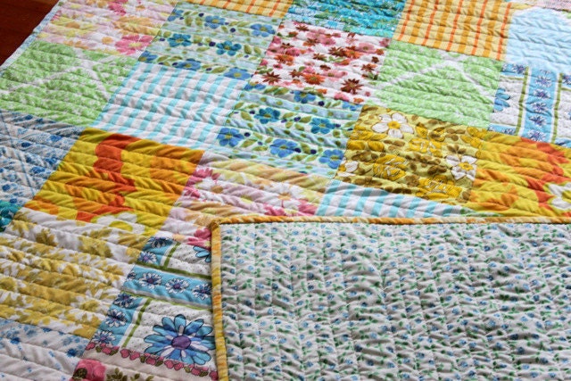 made to order - vintage sheet twin quilt