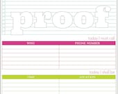 Daily Goals/Daily To Do List Printable PDF