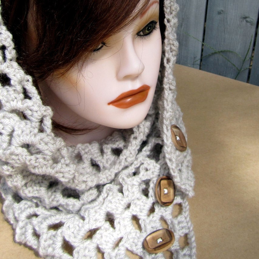Convertible Button Scarf - Linen