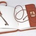 Light Brown Leather Journal with Antler Closure
