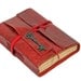 Red Leather Journal with Tea Stained Paper