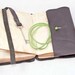 Black Leather Journal with Tea Stained Paper
