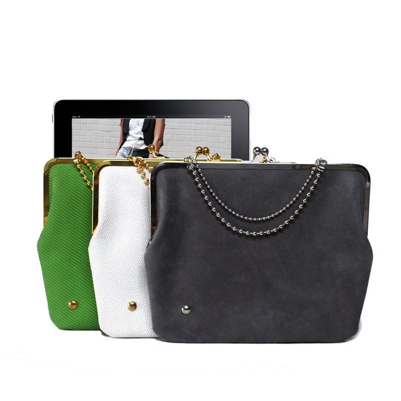 Ipad case - GRAY GOLD - flower pattern - Duchess Case for iPad
