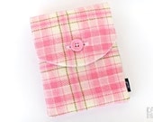 iPad  Mini Case, iPad Mini Sleeve, iPad Mini Cover  - "Chicken Shack" (pink, green & ivory vintage plaid)