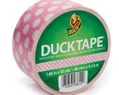ONE Pink Polka Dot Print Duct Tape Duck Tape Roll