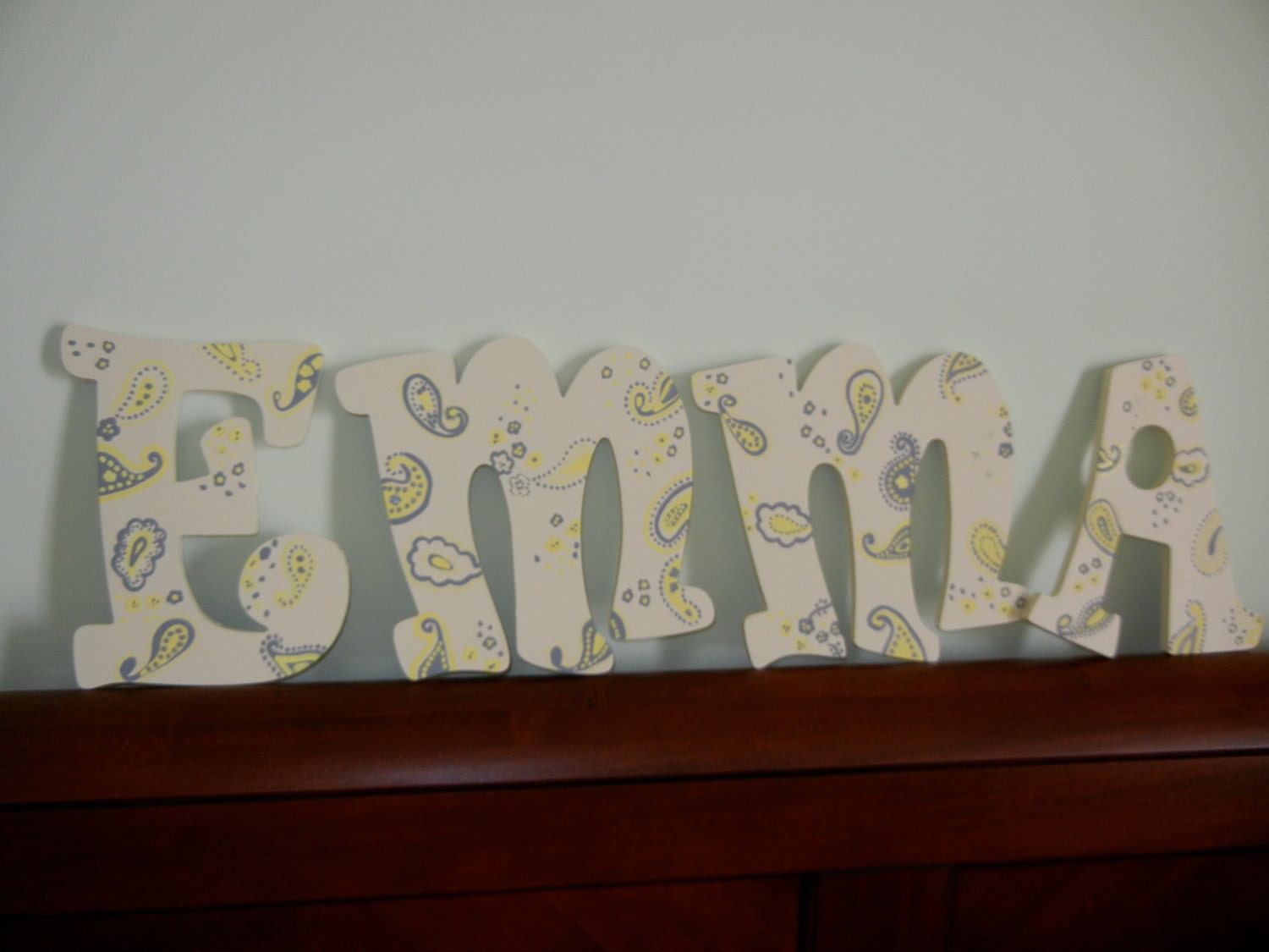 Paisley Wooden Wall Letters, M2M Pottery Barn Kids' Courtney Bedding
