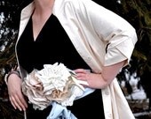 Belt- Garden Party - Cream and White Adorned Wrap Belt