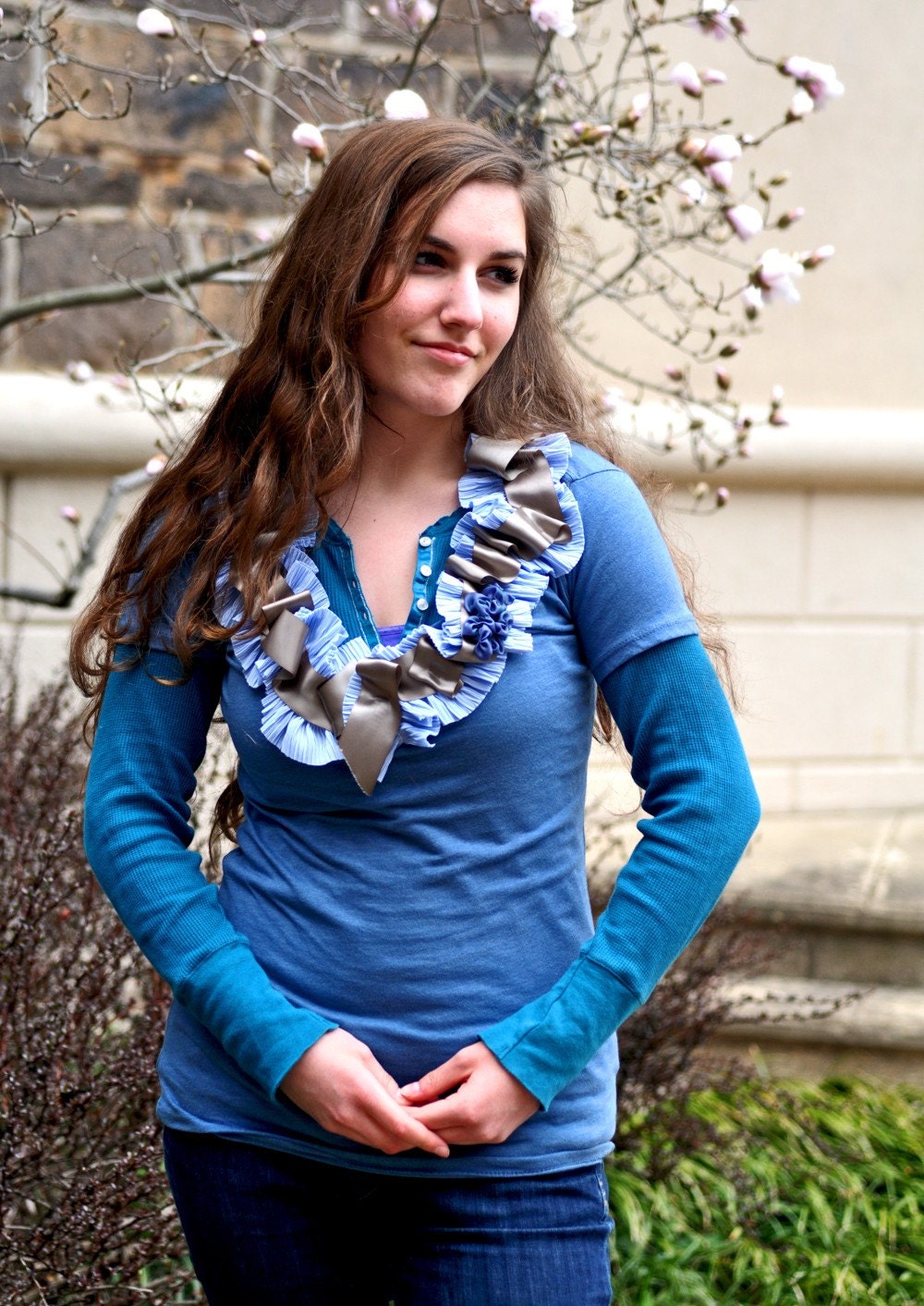 T- Shirt- Grape Hyacinth- Embellished T- Shirt
