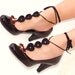 Red Heart, Burgundy Barefoot Sandals, Barefoot Sandles, Nude shoes, Foot jewelry