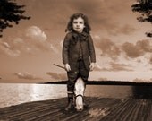 Sepia Surreal Victorian in Landscape and Skyscape Fine Art Print