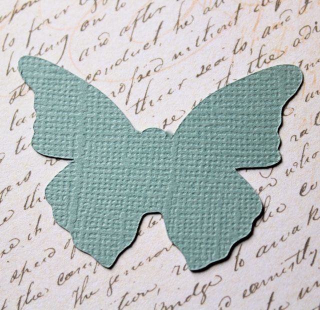 Robins egg blue paper butterfly die cuts set of 100