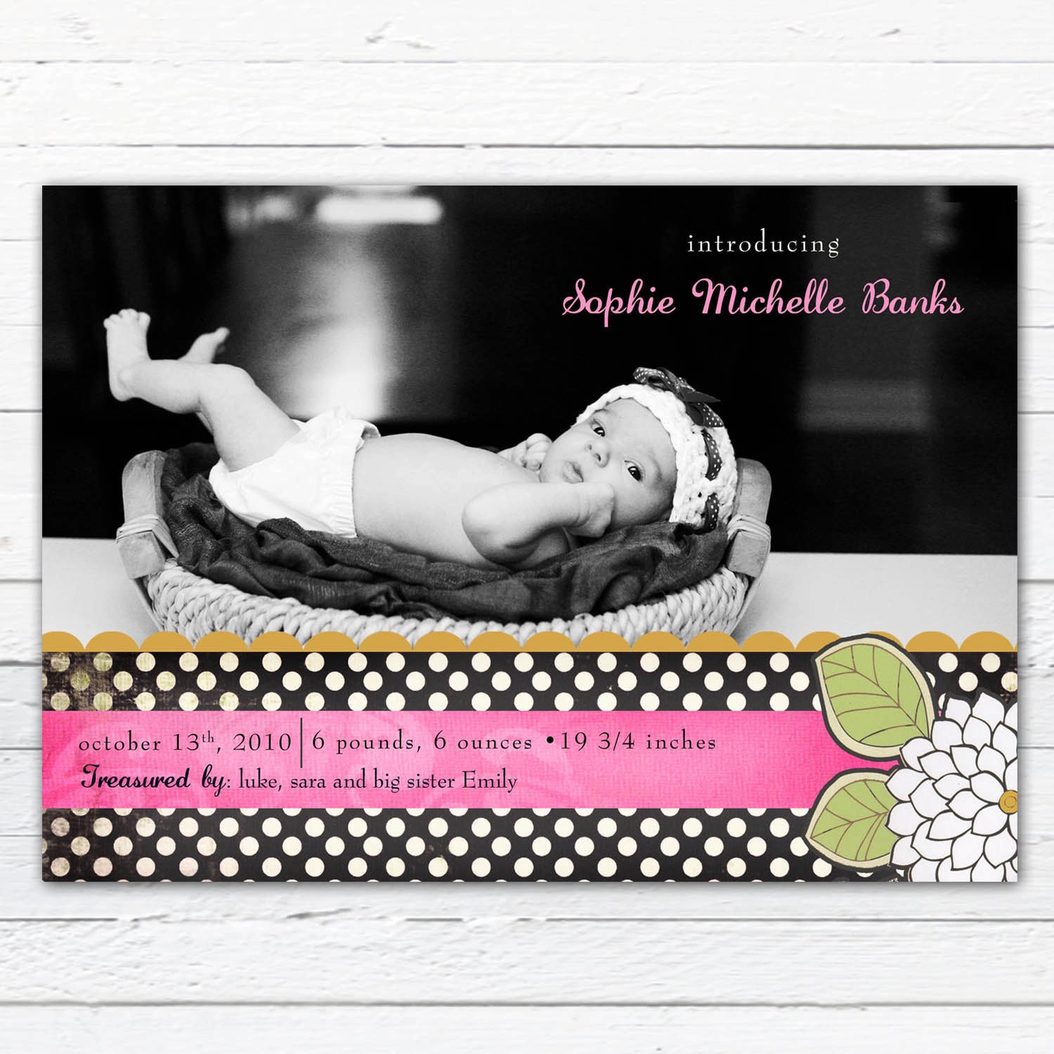 Treasured--Custom Baby Announcement Photo Card Il_170x135