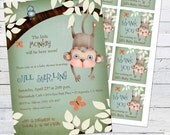 Monkey Baby Shower Invitation and gift bag tags --Little Monks (boy) Il_170x135