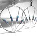Computer Parts Hoop Earrings Blue Resistors Fan Computer Jewelry