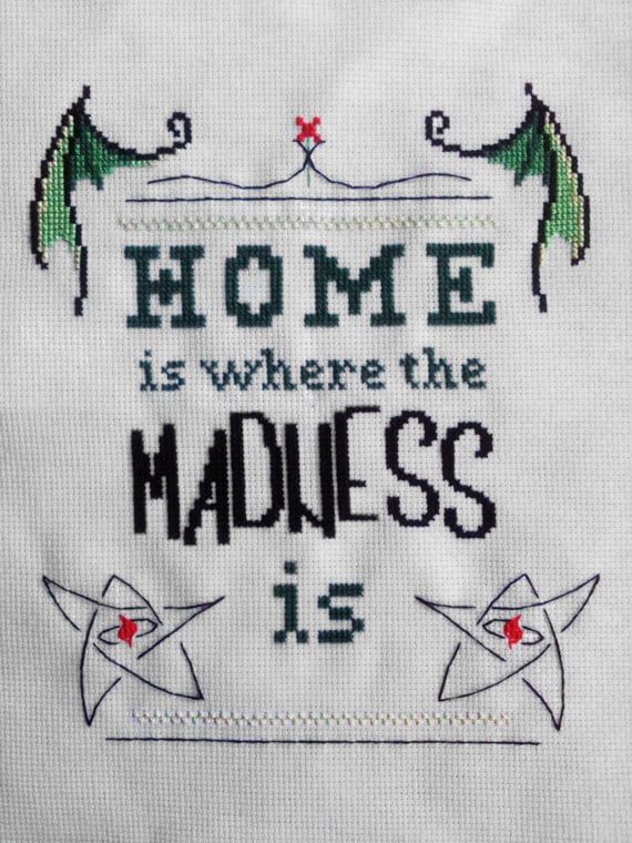 Home is Where the Madness Is - PDF Cthulhu Cross Stitch Pattern