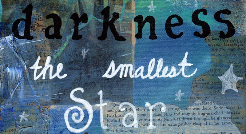 Mixed Media - Quote Painting - Inspirational Art - Star - Shine - Texture - 8x10 original