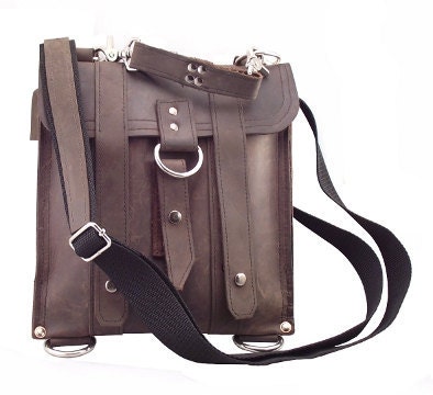 SALE 13" Leather Laptop Bag New: Made in the U.S.A. - Rustic Brown Slim Messenger - 13" Air -