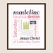 Baptism Subway Custom Art - 8x10 Print - Remember Their Special Day in a Special Way - Fully Customizable with Photo or Church/Temple Shape