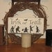 Trick or Treat -WOOD SIGN- Halloween Decor Primitive Black & White