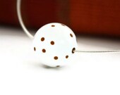 Polka dot necklace brown spots lucite bead everyday black friday jewelry