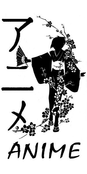 Anime Silhouette Vinyl Window Decal