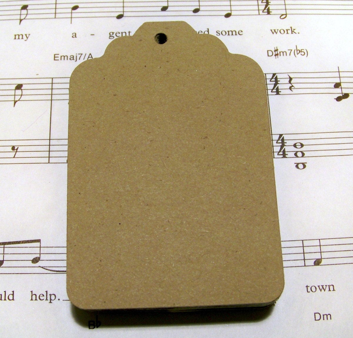 50 Die Cut Kraft Tag for Hang Tags, Scrapbooking and paper crafting supplies