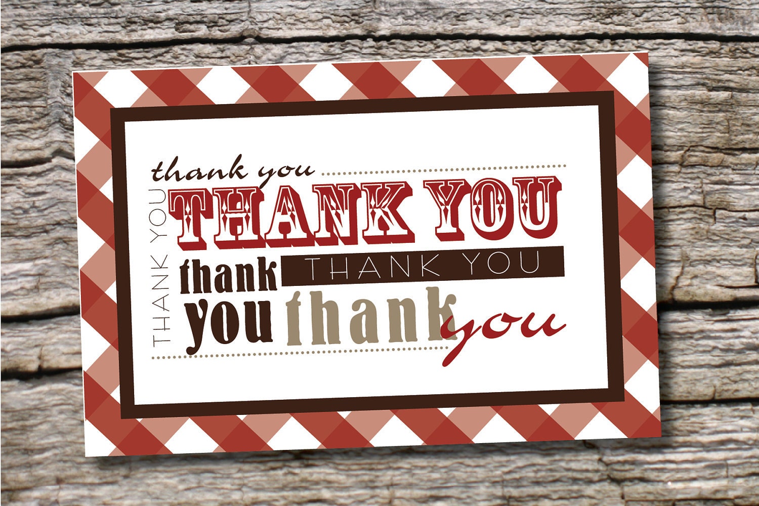 VINTAGE POSTER BBQ Barbeque Engagement/Rehersal Dinner Party Thank you Card Invitation - You Print