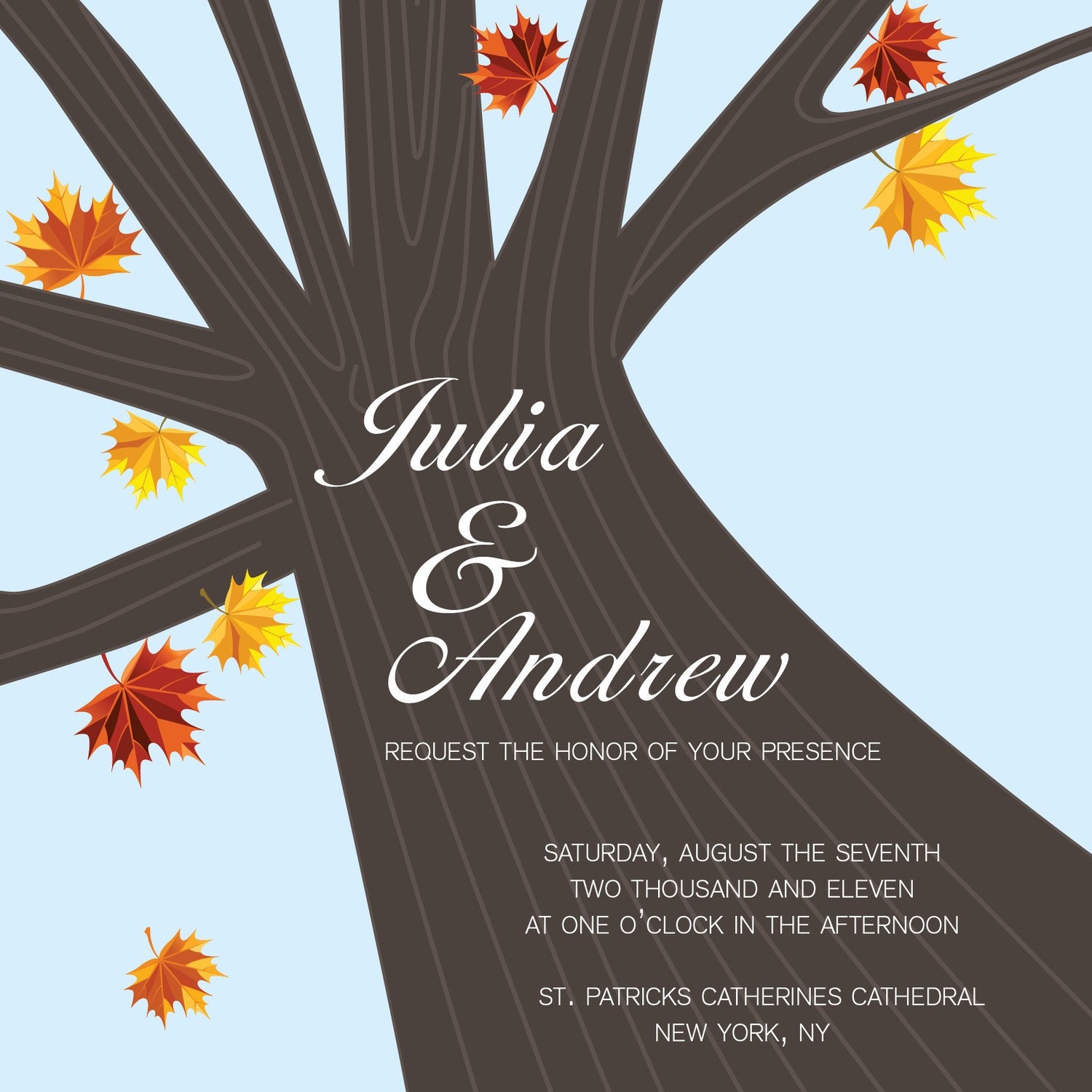 BRANCHES OF FALL Wedding Save the Date/Invitation/Response Card/Reception Card/Menu/Table Numbers/Thank You Card - You Print Il_570xn