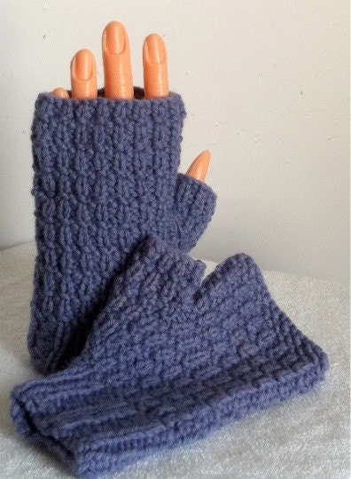 Lilac fingerless wool gloves Teen gift fashion accessory made in Colorado