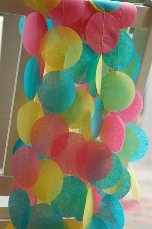 Tissue Garland - Candy Buttons