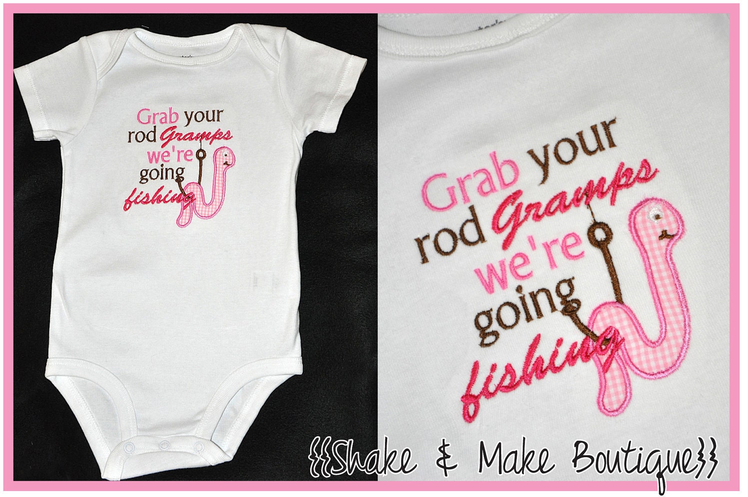 Personalized Fishing Shirt or Onesie - For Boy or Girl