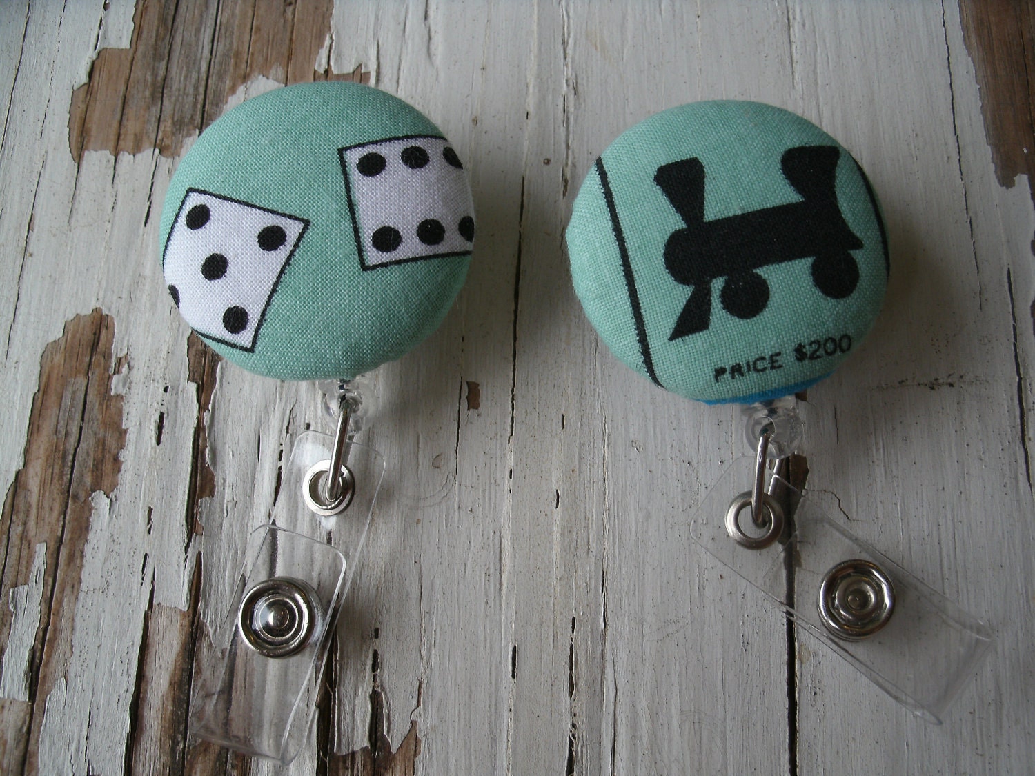 Monopoly Game Board Retractable ID/Badge Reel