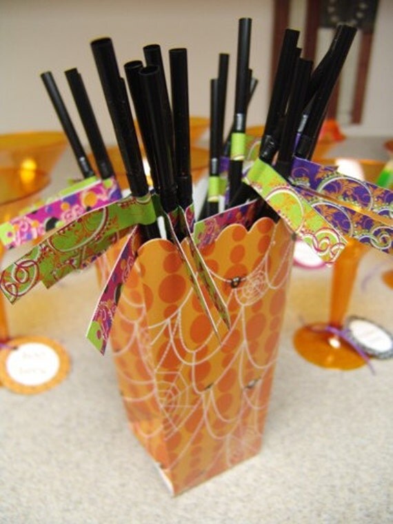 Glam Halloween Printable DIY Drink Flags Il_570xn