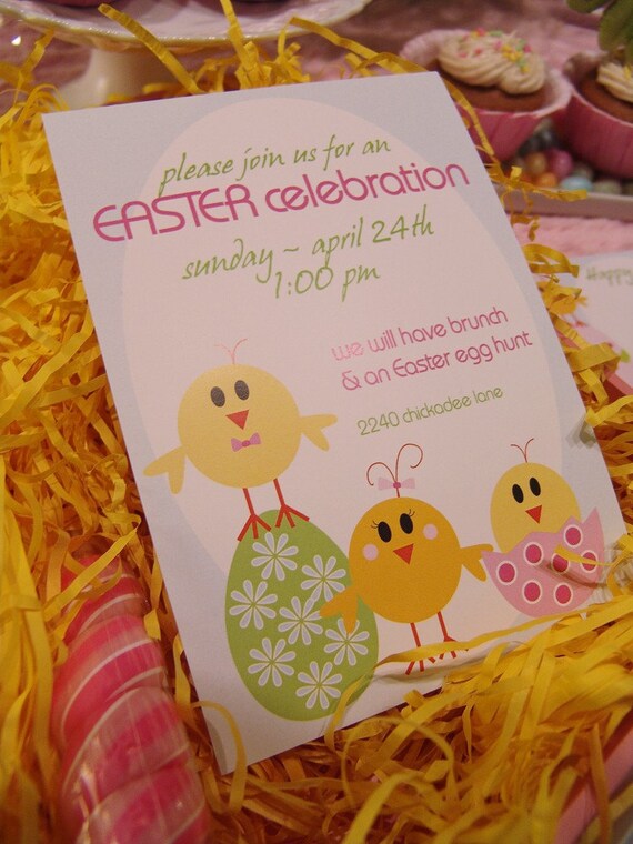 Little Chicks Easter - DIY Printable Invitation Il_570xn